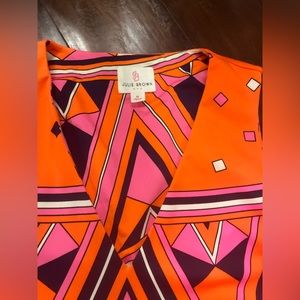 Julie brown orang bright fun dress size medium